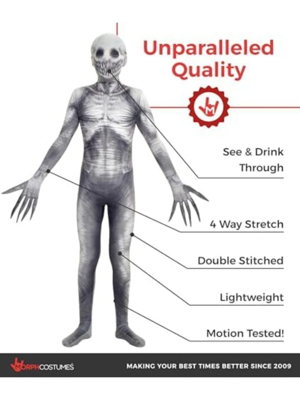 Spooky Rake Kids Halloween Costume | Fun Morphsuit Outfit for Dress-Up - Picture 2 of 6